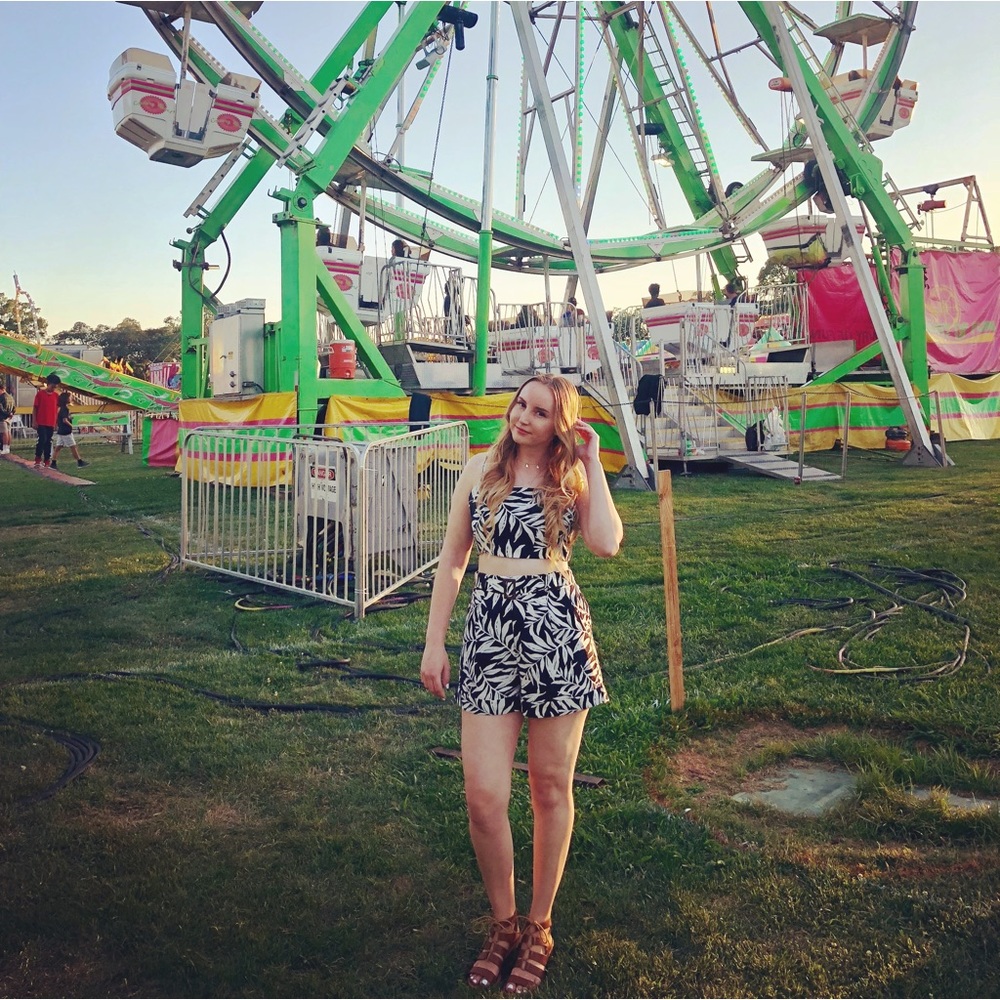 Forever 21 Tropical Two Piece Set